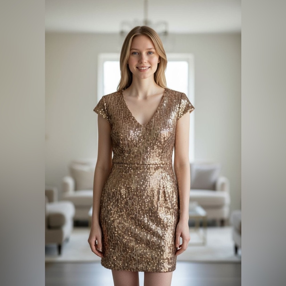Badgley Mischka sequined dress